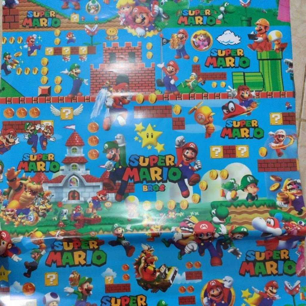 

kertas kado glossy super mario 64x49