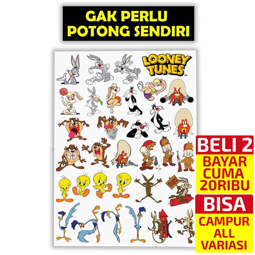 

Stiker Kartun Looney Tunes Vinyl Lucu — Tahan Air