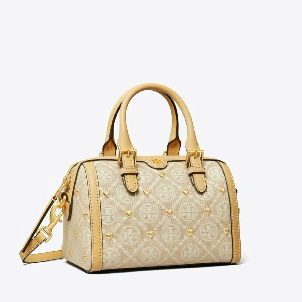 TB T monogram Jacquard Mini Barrel