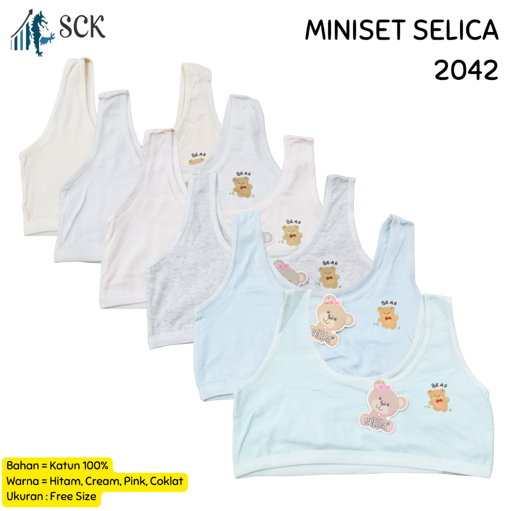 MINISET SELICA Anak Remaja 2041 ; 2042 ; 2043 Motif Katun / Pakaian Dalam Wanita Remaja