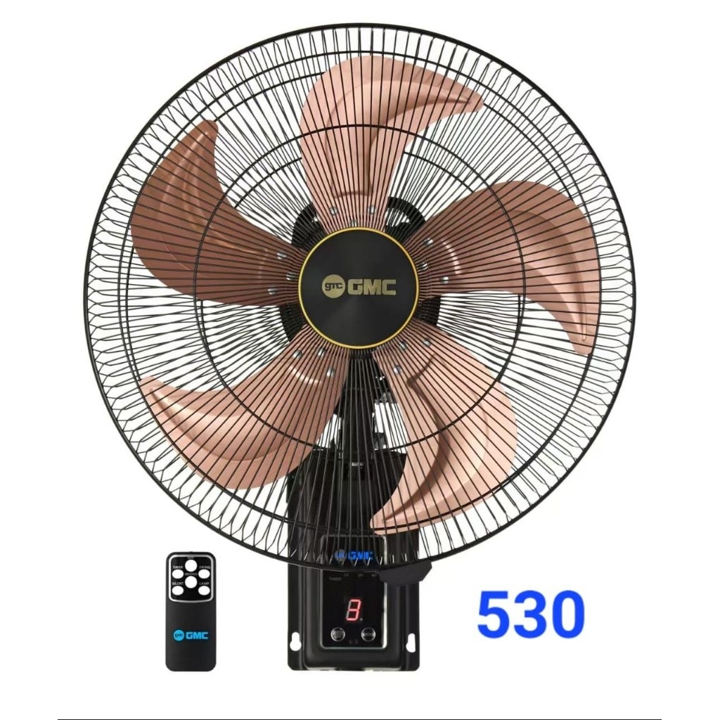 Kipas Angin Dinding Wall Fan Commercial TURBO GMC 530 | 18 inch - BALING-BALING 5 BESI [REMOTE]