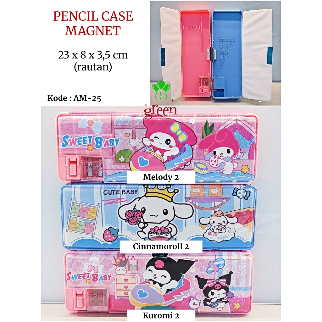 

Pencil Case Tempat Pensil Tempat Pensil Magnet Pencil case Anak Pencil case Sanrio Kuromi
