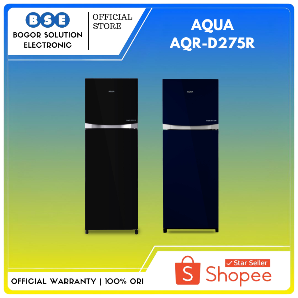 Kulkas Aqua 2 Pintu AQUA AQR-D275R AQUA AQR-D275RBK 220L | AQRD275R