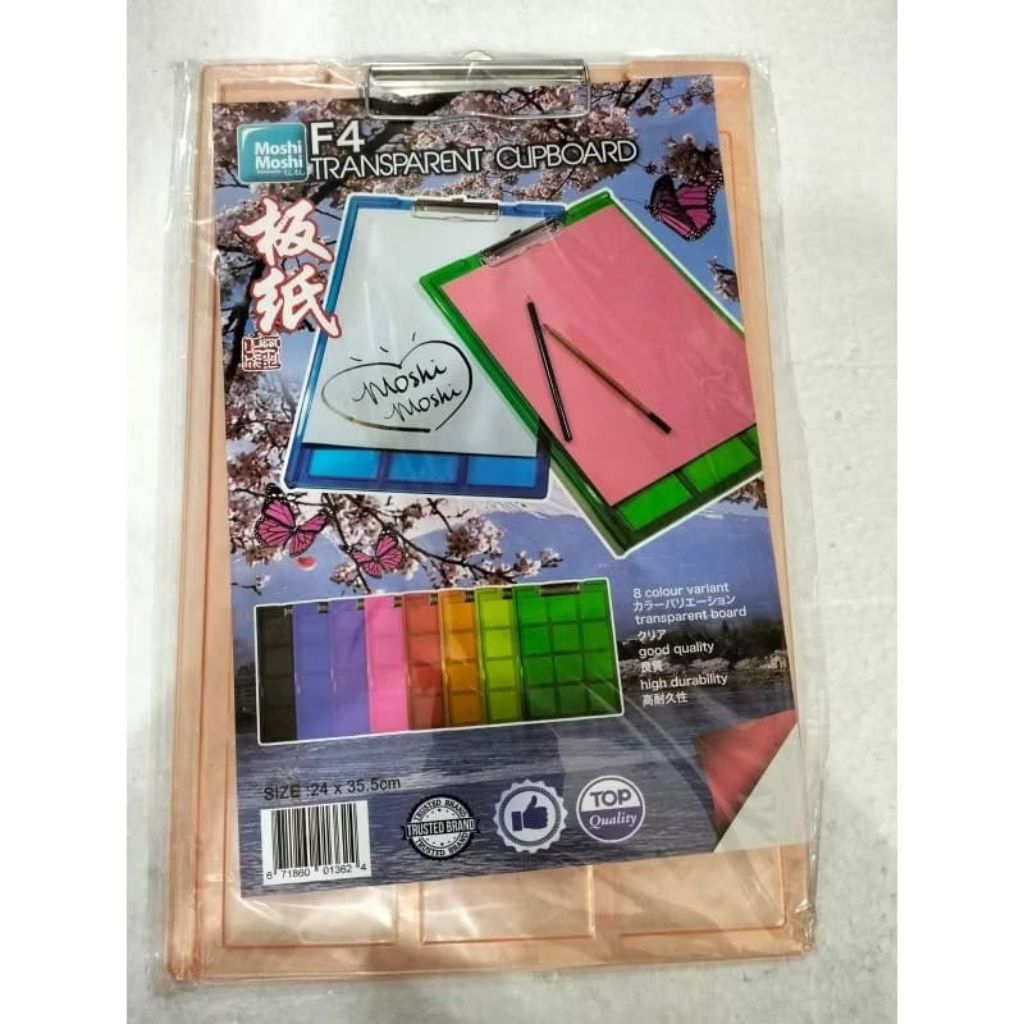 

Papan ujian Transparan Ukuran F4 - Papan Alas Ujian/Ulangan - Clipboard Papan Ujian Tranparan Polos