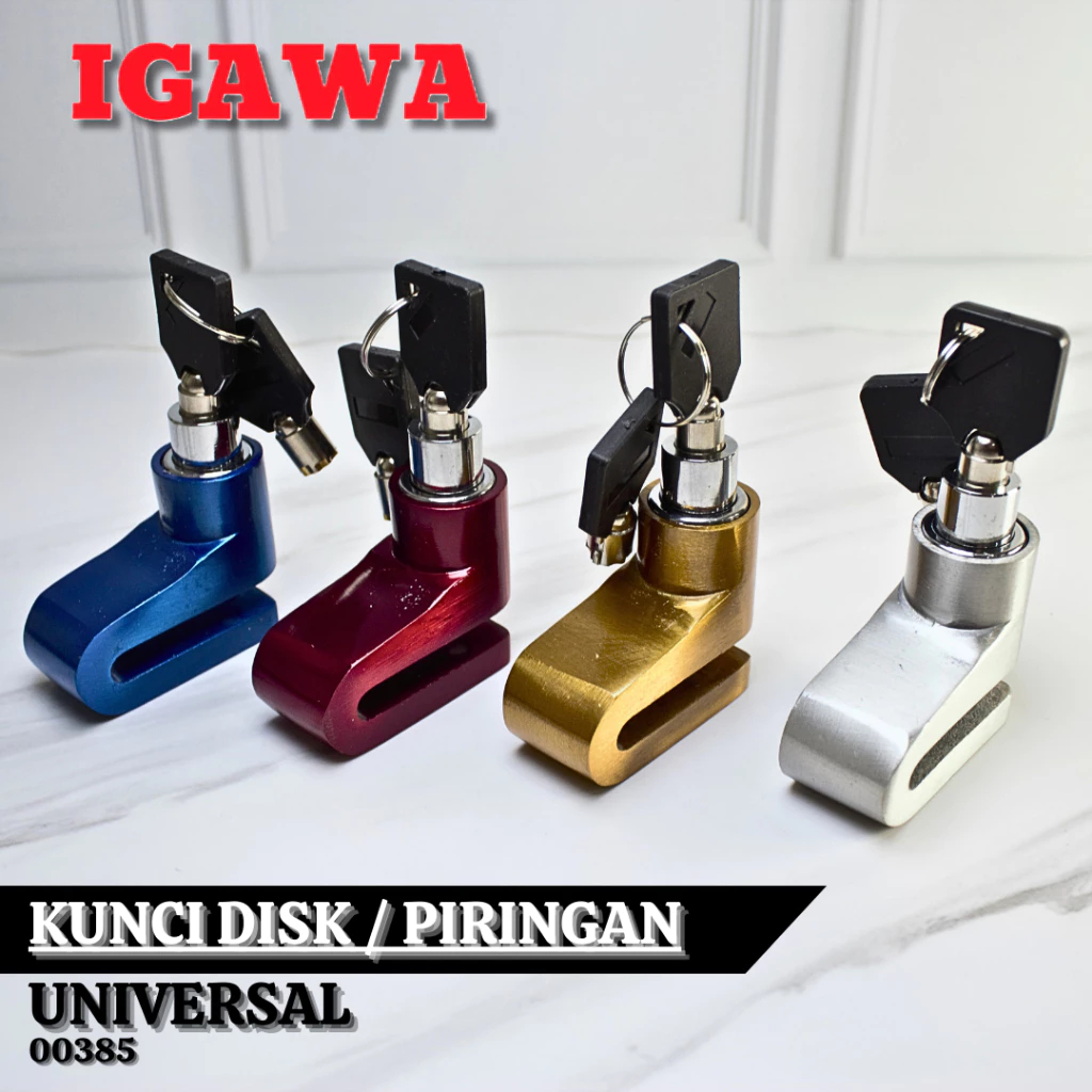 Disc Lock Kunci Gembok Cakram Anti Maling IGAWA Universal Motor Nmax Xmax Adv Pcx Vario Mio Xeon Vix