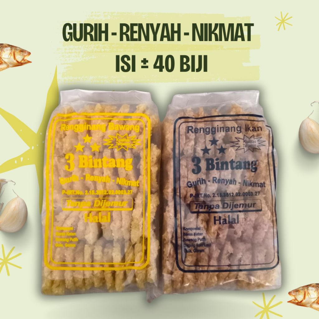 

Rengginang Kering Mentah | Rasa Bawang & Ikan | Praktis Tanpa Jemur | Gurih, Renyah, Nikmat