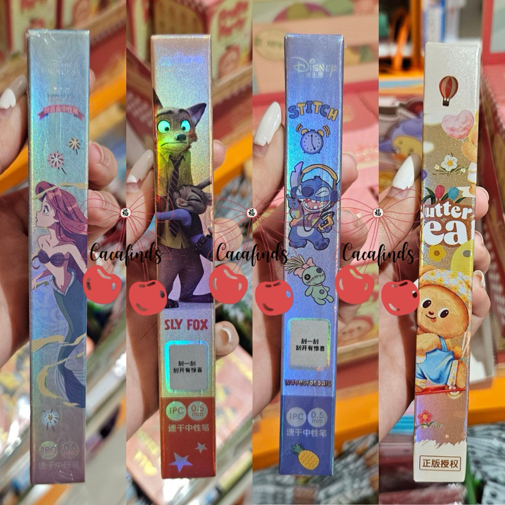 

NEW Disney‼️Blind Box Ballpoint Pen Gel / Pulpen Disney Collection (Zootopia / Butterbear / Stitch / Princess) 1 pcs Random