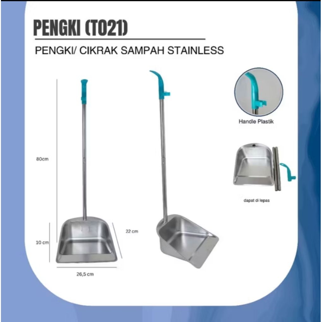 Pengki/Cikrak Sampah Stainless (T021)