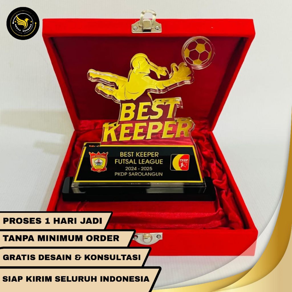 Plakat, Plakat Akrilik Custom, Piala Futsal, Piala Sepak Bola, Plakat Top score, Plakat Best Player