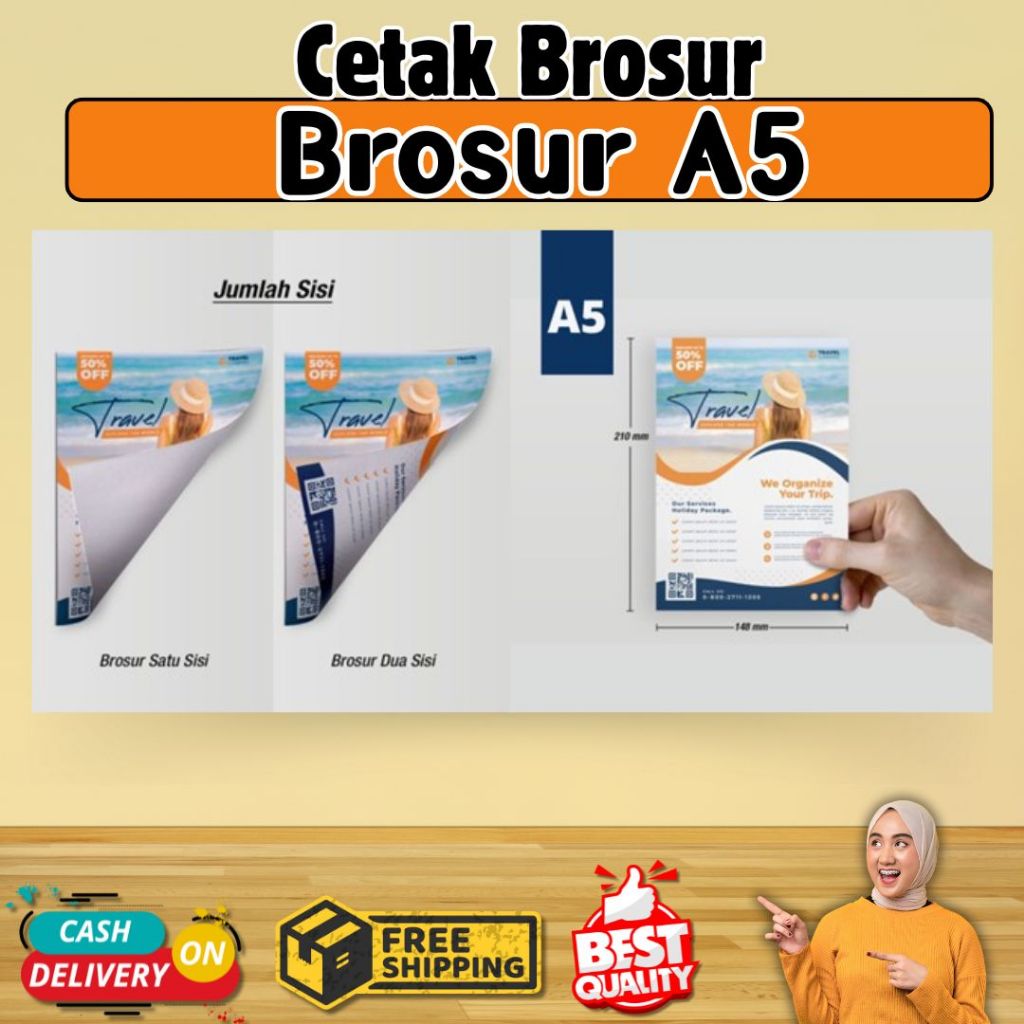 

Cetak Brosur A5 / Cetak Flyer A5 Murah 2 Sisi Bisa COD FULLCOLOR