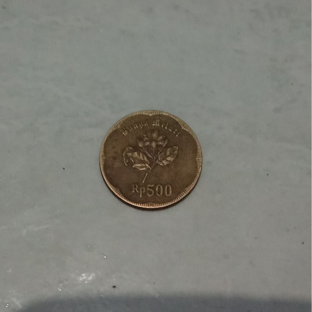 Koin Kuno 500 Melati Tahun 1991