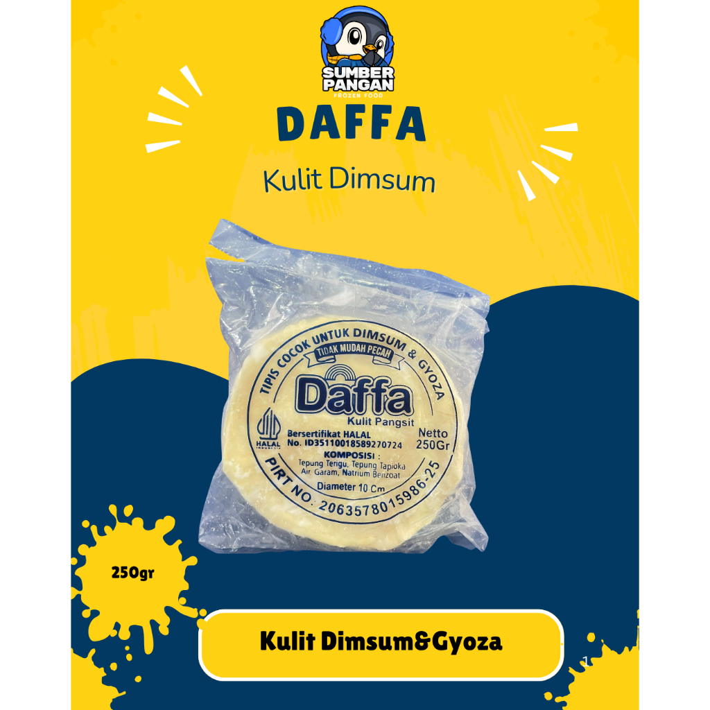 

Daffa Kulit Dimsum & Gyozan Halal 250gr ukuran 10cm