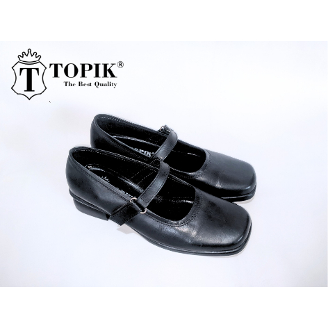TOPIK - Sepatu Pantofel Wanita Hitam Heels 3 cm | Sepatu Paskibra Wanita | Sepatu Sekolah Wanita | S