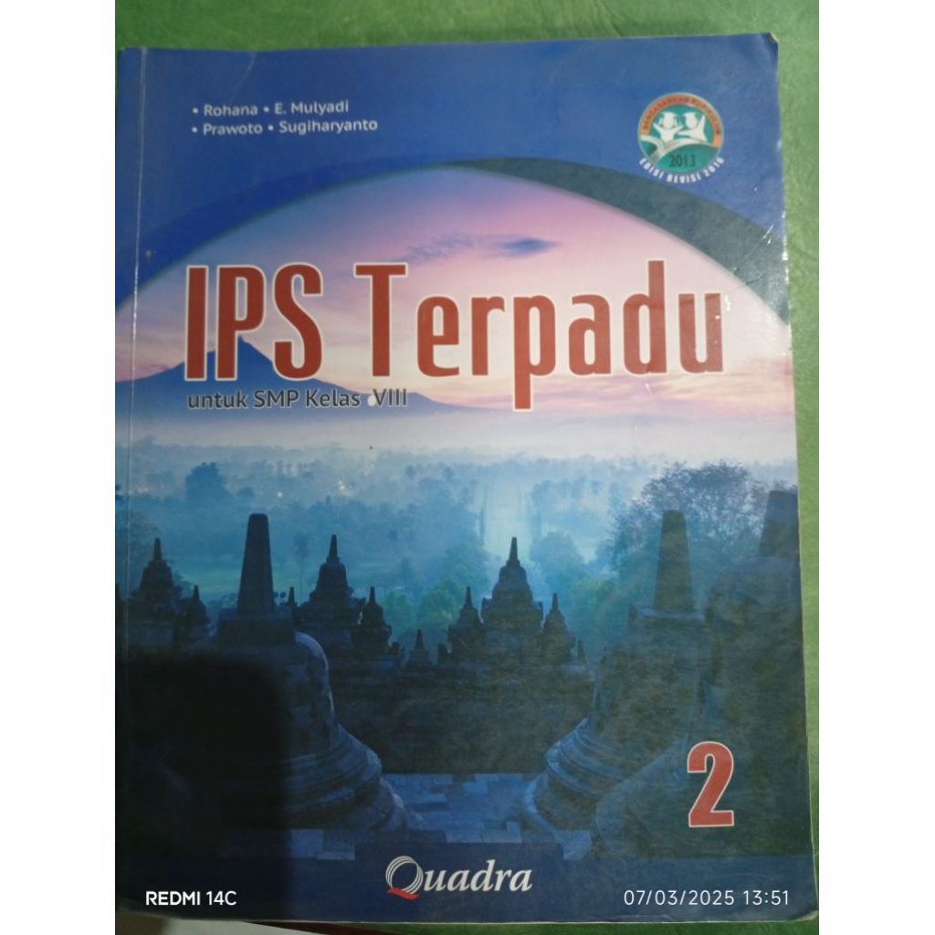 ORI: buku IPS Terpadu 2 Quadra untuk kelas 8 SMP