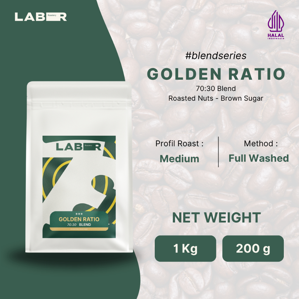 

LABR Golden Ratio 30:70 Coffee Blend Roasted Nuts Brown Sugar