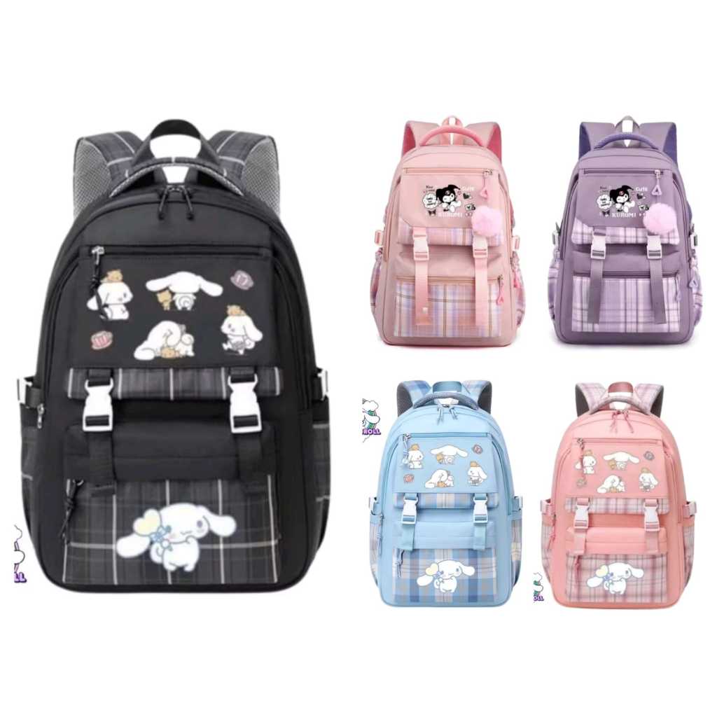 Tas sekolah sd kuromi/Tas ransel sd kuromi/Tas kuromi perempuan/.