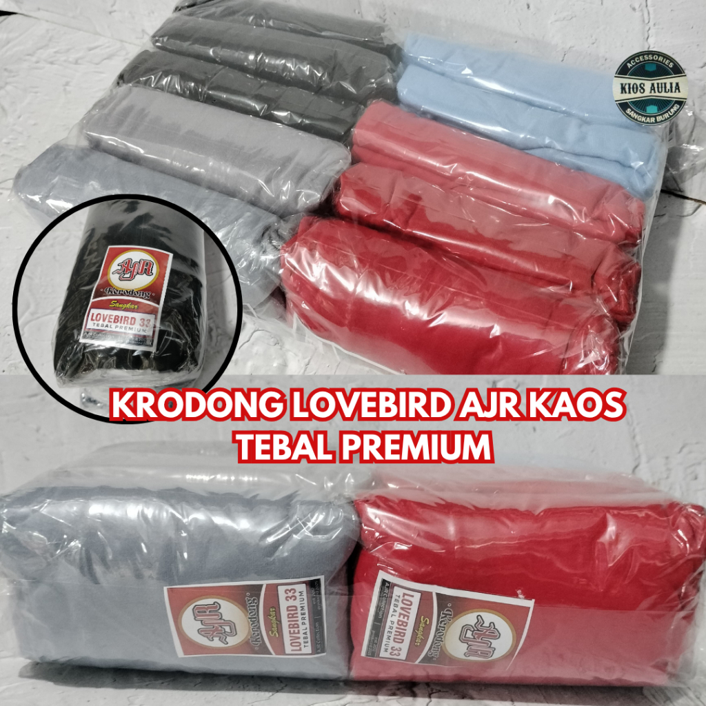 (GROSIR ECER) KRODONG KERODONG AJR KAOS PREMIUM LOVEBIRD TEBAL KURUNGAN SANGKAR BURUNG LOVEBIRD