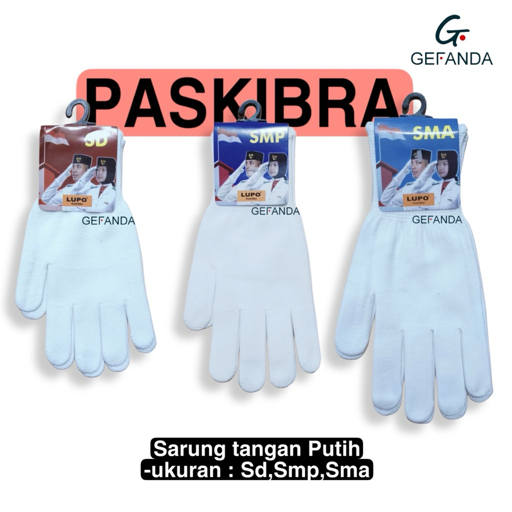 GROSIR ( 6&12 PASANG) SARUNG TANGAN PUTIH ANAK,SD,SMP,SMA/SARUNG TANGAN PASKIBRA/SARUNG TANGAN UPACA