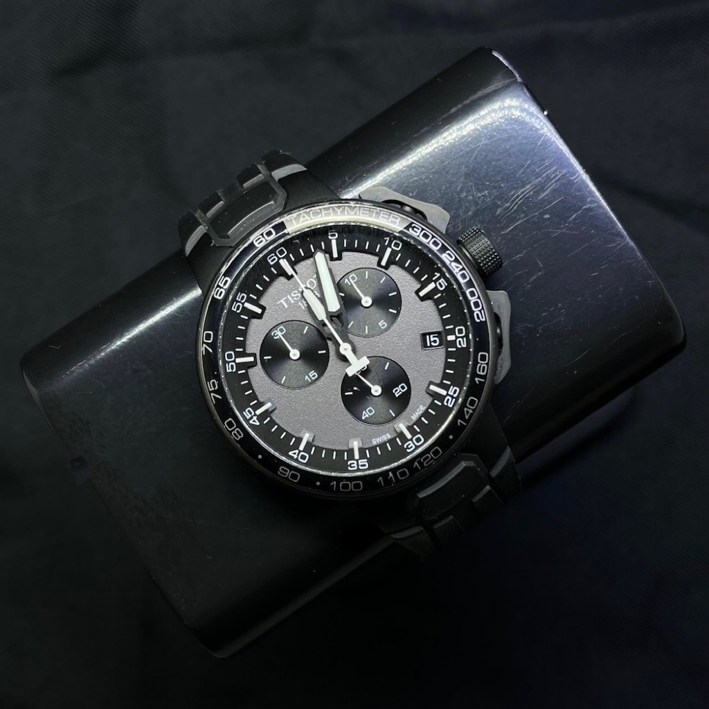 Tissot T-Race Cycling Chrono Chronograph Tachymeter T1114173744103 Black Rubber Strap Quartz 44.5 mm