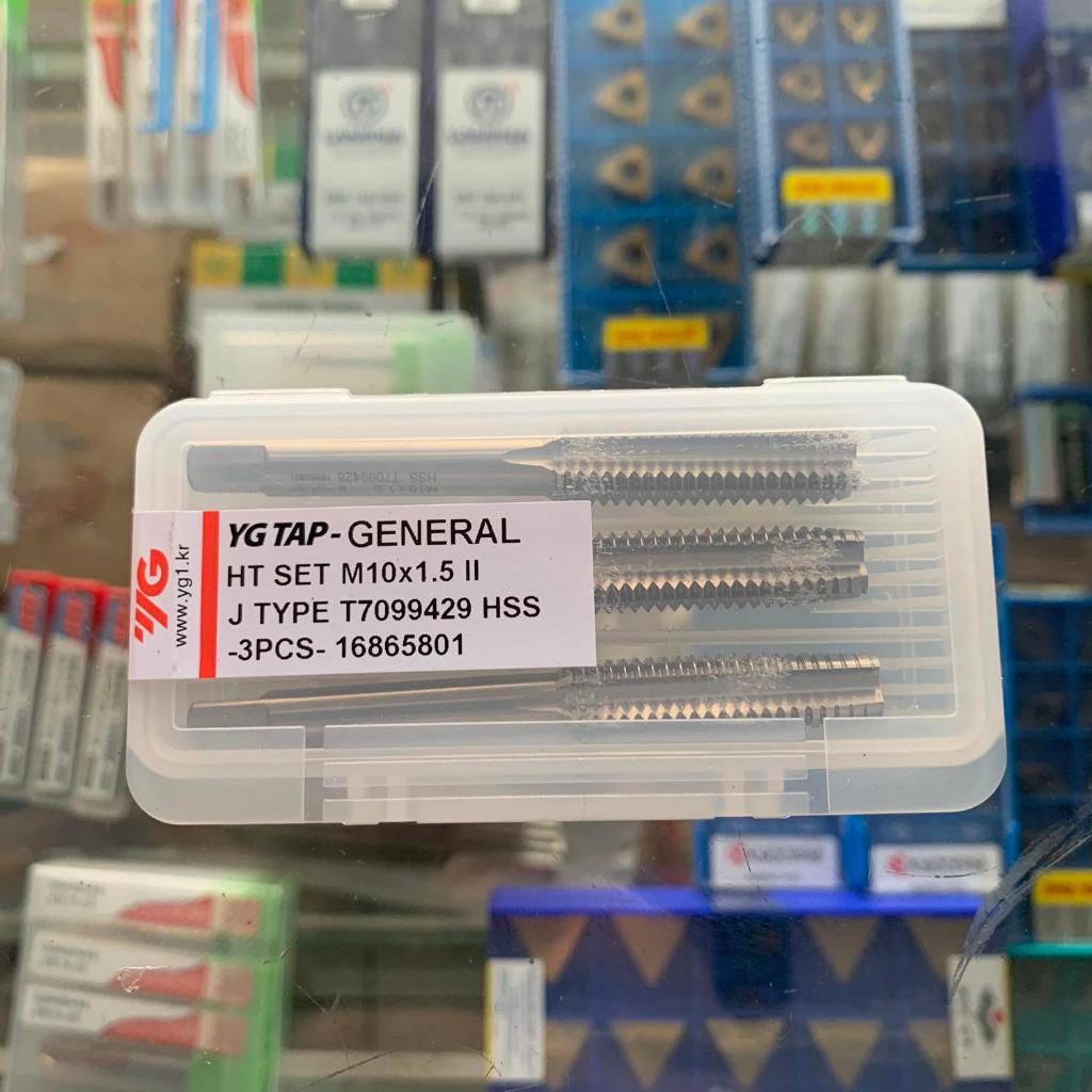 YG Hand Tap M10 x 1.5 M10x1.5 1 Set Isi 3 pcs