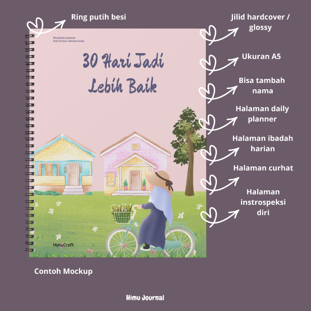 

Stress Release Book | Muslimah Planner, Notebook Harian Custom, Jurnal Islami Muslimah