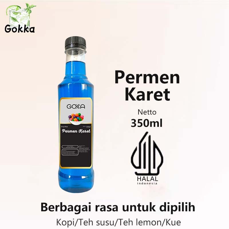 Gokka Permen Karet Sirup 350ml - Delicious Permen Karet Flavor Syrup / Sirup Permen Karet