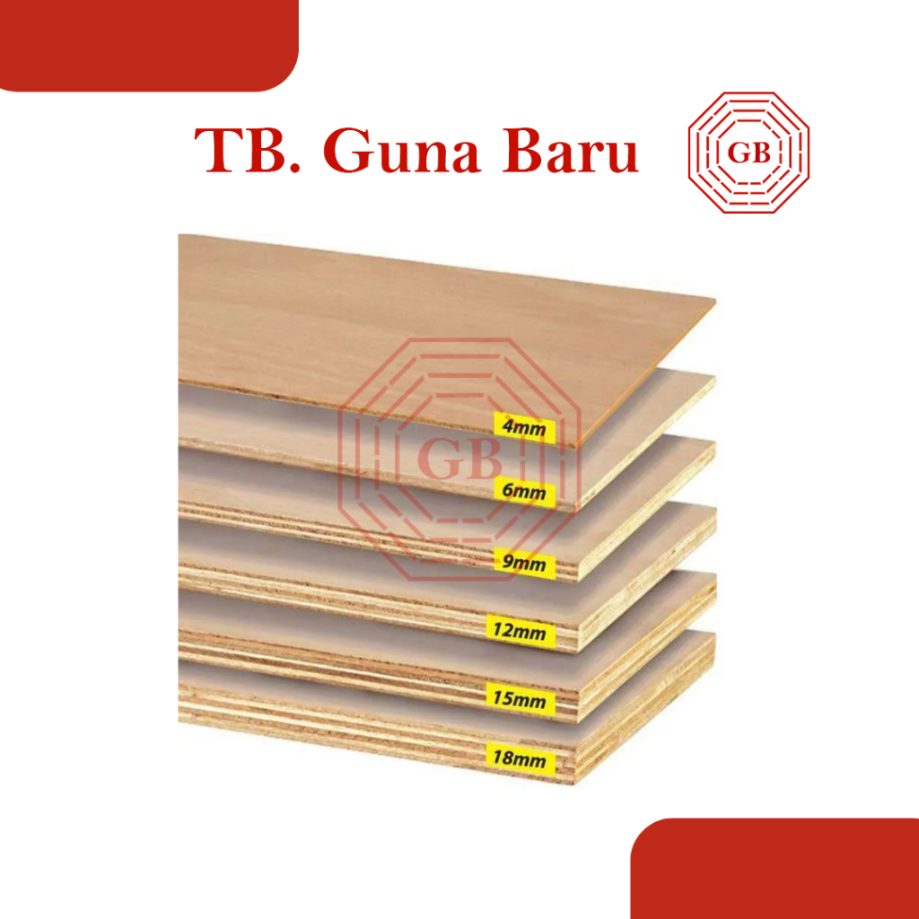 Triplek Tebal 6mm 244cm x 122cm