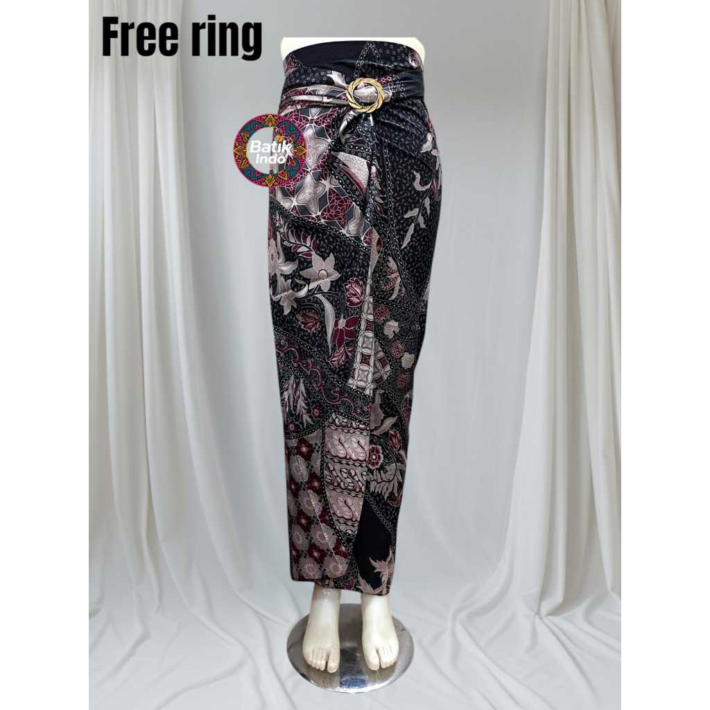 Rok lilit batik motif modern kain batik terbaru rok kondangan kain lilit batik premium batik hitam