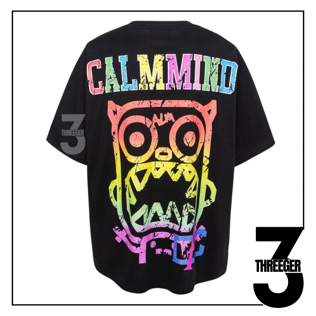 Calmmind Rainbow Gradient Monster Tee Black Original / Calmmind Original