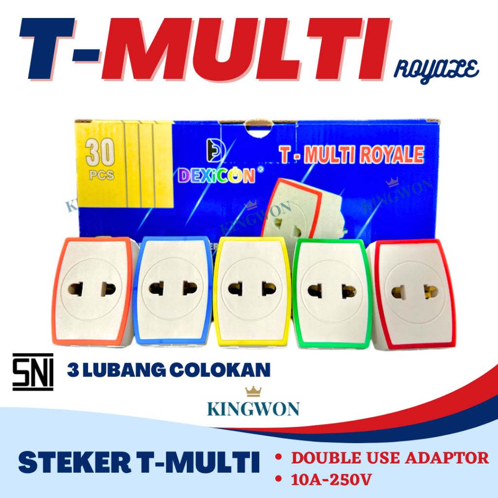 STEKER T COLOKAN T MULTI CABANG 3 STEKER T ARDE 3 LUBANG COLOKAN LISTRIK SNI STOP KONTAK DEXICON