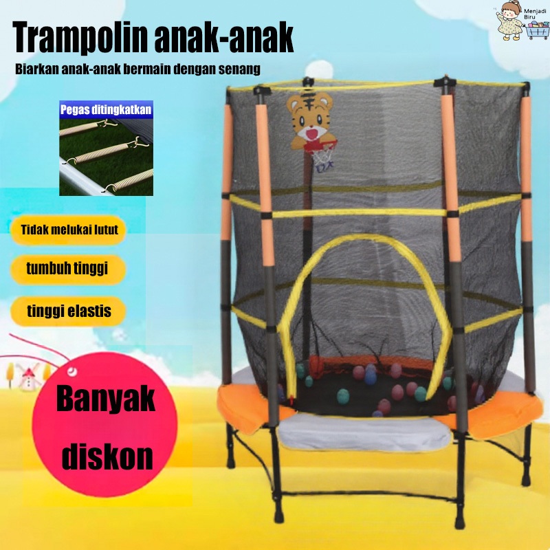 Trampolin Anak untuk Sensory Play - Alat Pendidikan Usia Dini, Cocok untuk Indoor & Outdoor TK