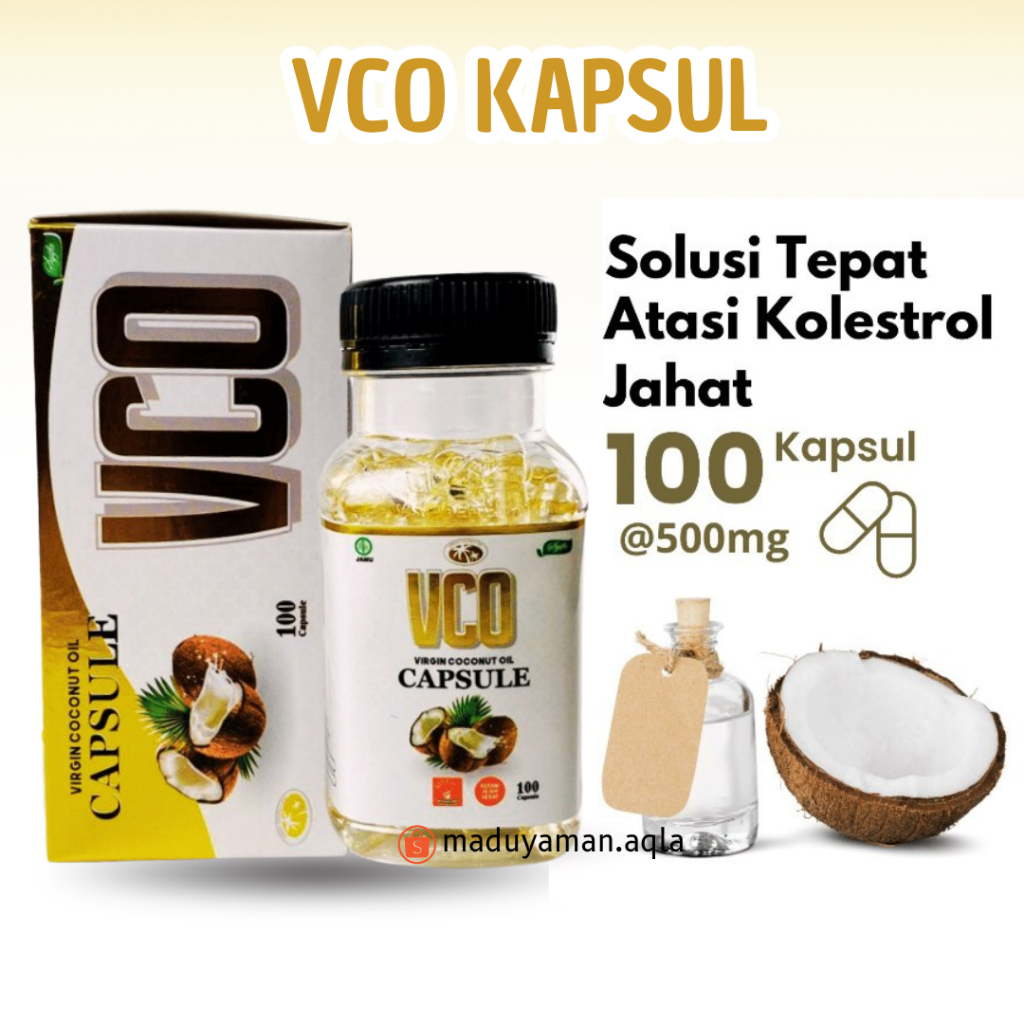 

MINYAK KELAPA KAPSUL MURNI VCO MINYAK KELAPA MURNI KAPSUL VIRGIN COCONUT OIL CAPSULE OBAT HERBAL