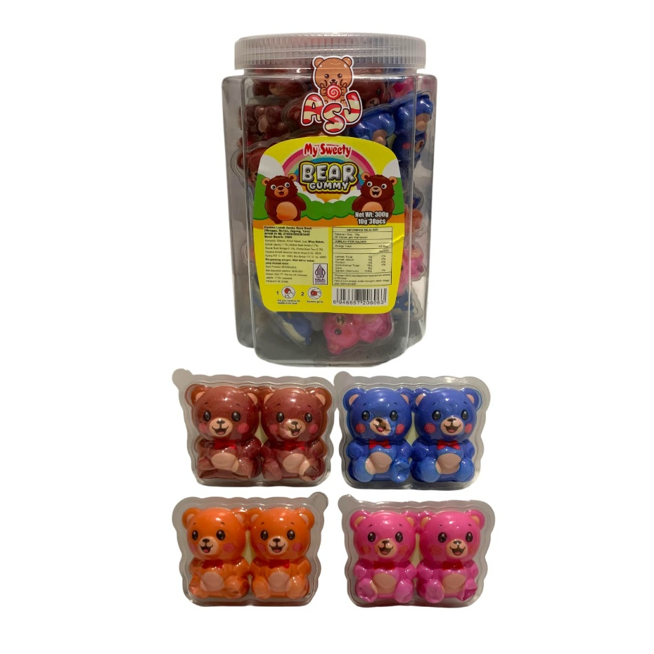 

SWEETY PERMEN LUNAK BEAR TOPLES ISI 30