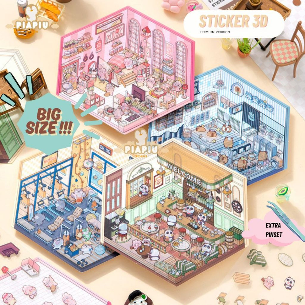 

STICKER 3D Premium DIY Fun Decoration STICKER susun Creative Mainan Anak Unik COD Viral Korea