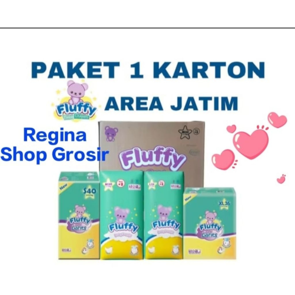 [KARTON] FLUFFY BABY PANTS KARTON ISI 6BALL S40/M30/L26/8BALL XL26