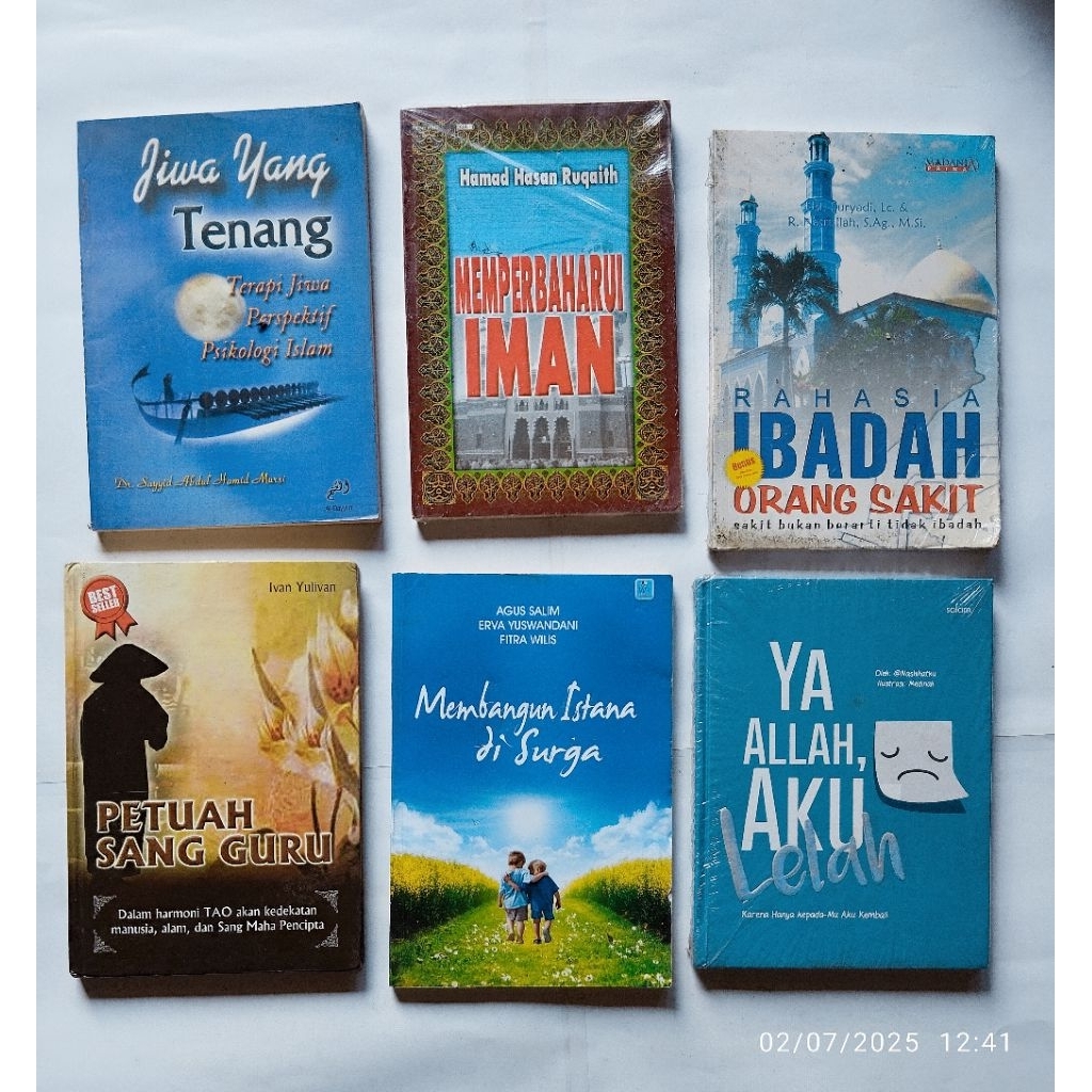 Buku Agama Islam; JIWA Yang TENANG, MEMPERBAHARUI IMAN, IBADAH ORANG SAKIT, PETUAH SANG GURU, MEMBAN