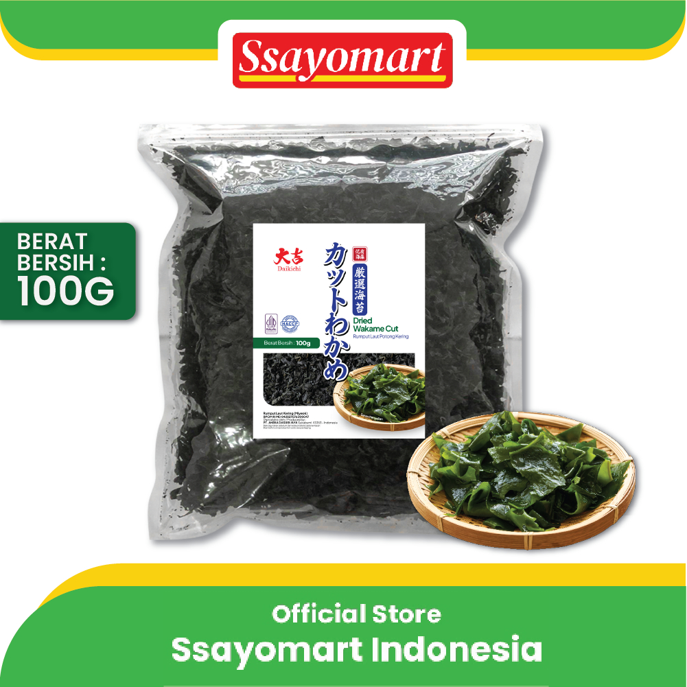 

Cut Wakame Rumput laut kering / Dried Seaweed / Miyeok Myeok Miso soup 100gr