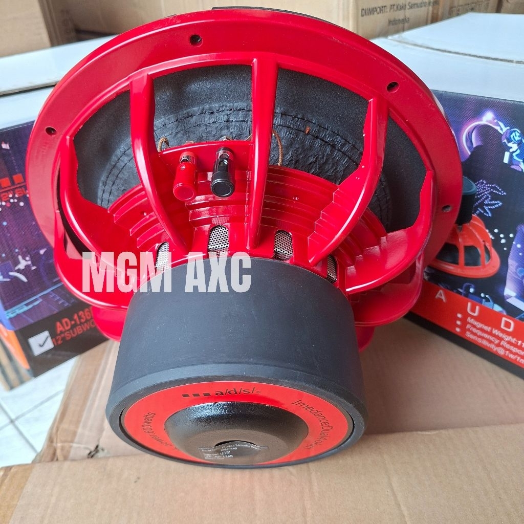 Subwoofer Mobil 12 Inch ADS AD 136R Triple Magnet Dual Coil 600W - Subwofer 3 Magnet 12"