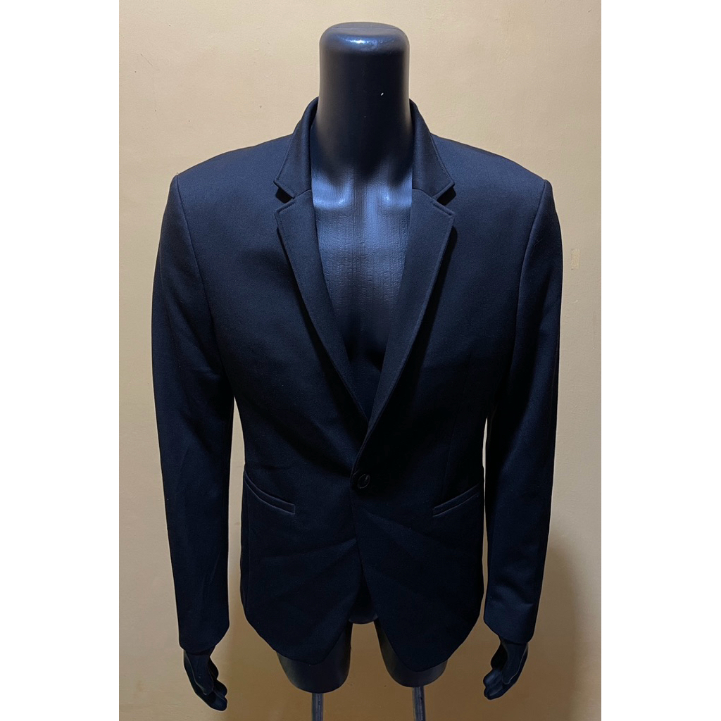 zara  man blazer hitam jas casual eur m
