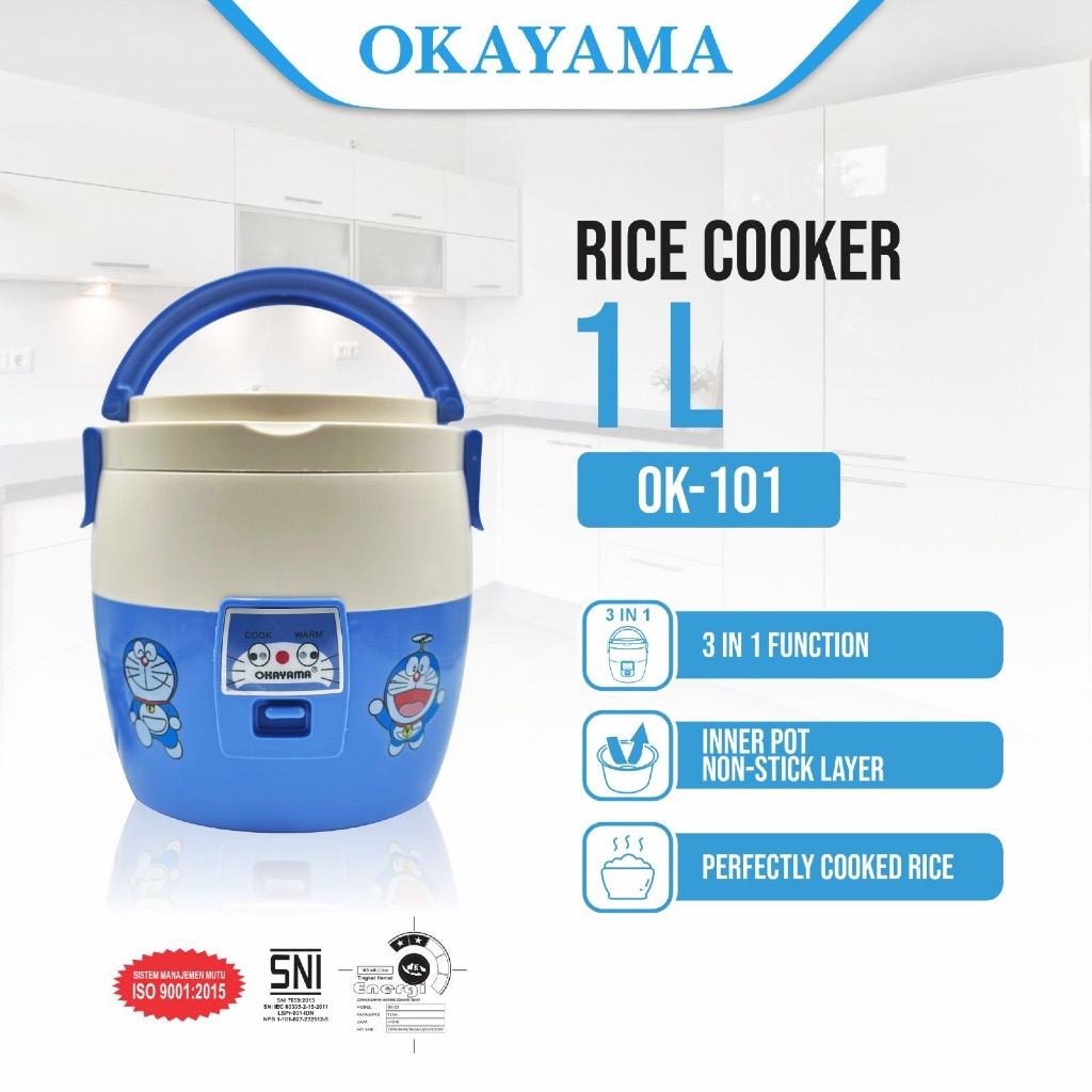 Rice cooker Okayama 1 Liter OK-101 / Penanak Nasi 1 Liter / Rice cooker mini / Rice cooker kecil