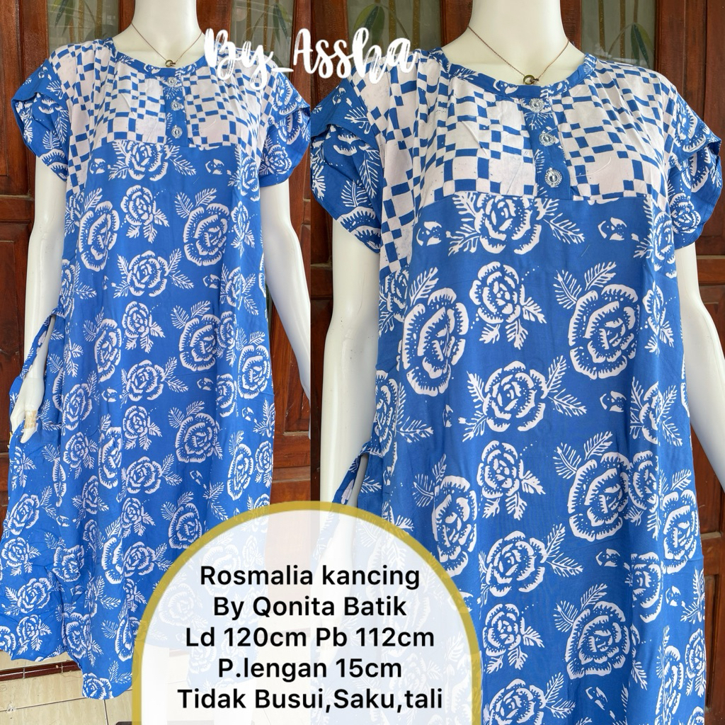 Qonita Daster Batik Pekalongan Rosmalia kancing