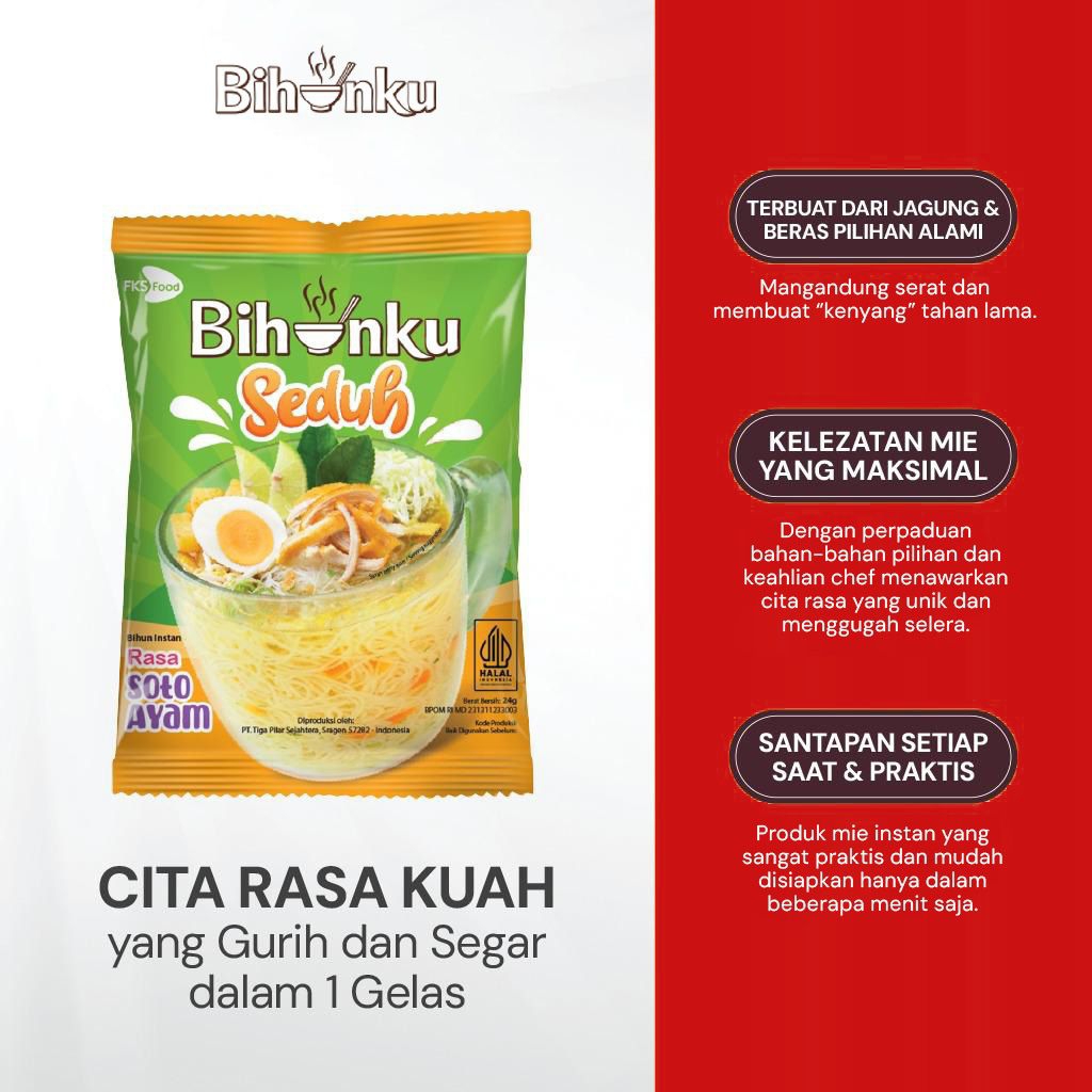 

Paket Bundling - Bihunku Instant - Seduh Soto - 24gr - 6pcs
