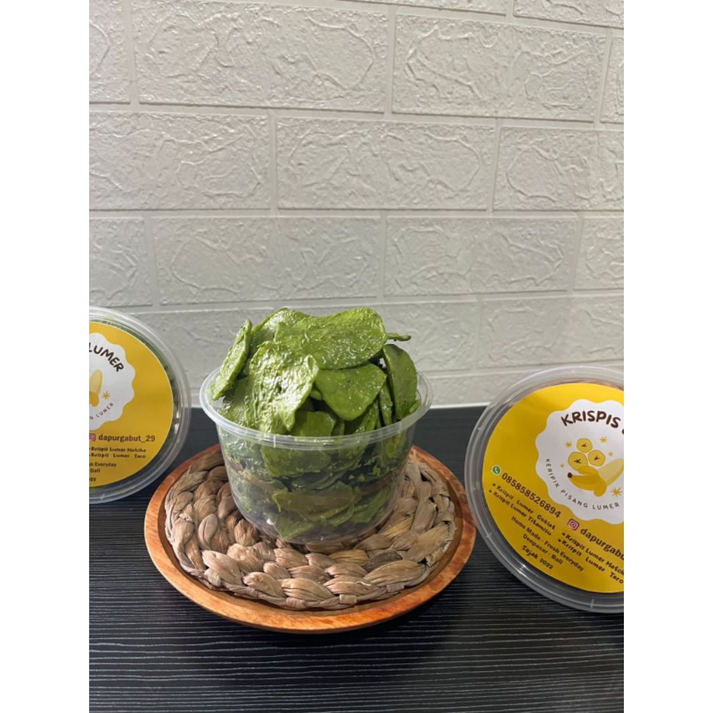 

KERIPIK PISANG LUMER GREEN TEA-ENAK GURIH DAN LUMER 150GR