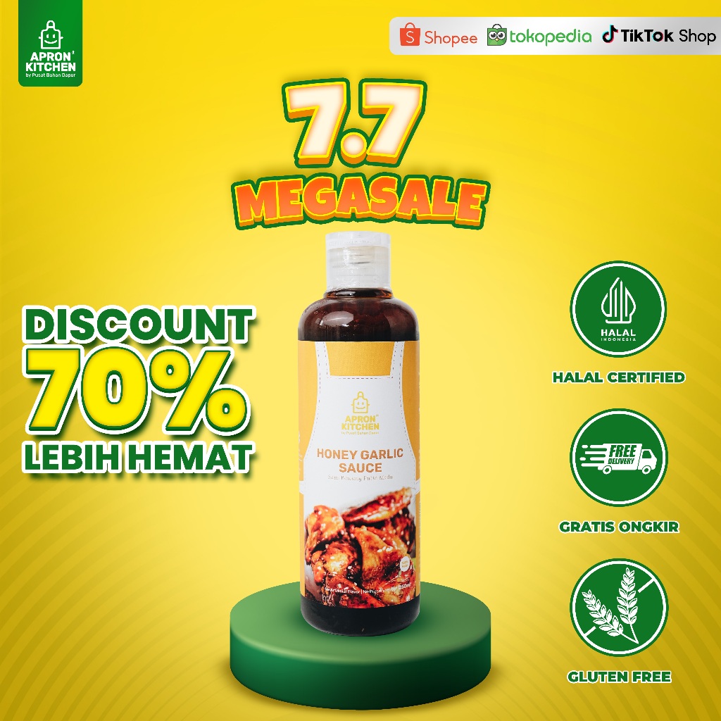 

Apron Kitchen Honey Garlic Saus Bumbu Masak Bawang Madu Korea 250ML