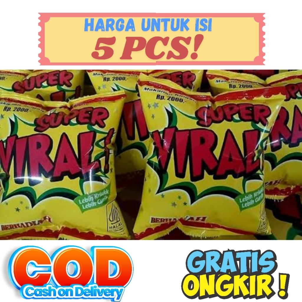 Ciki super Viral berhadiah uang tunai (ISI 5PCS) - Ciki berhadiah uang