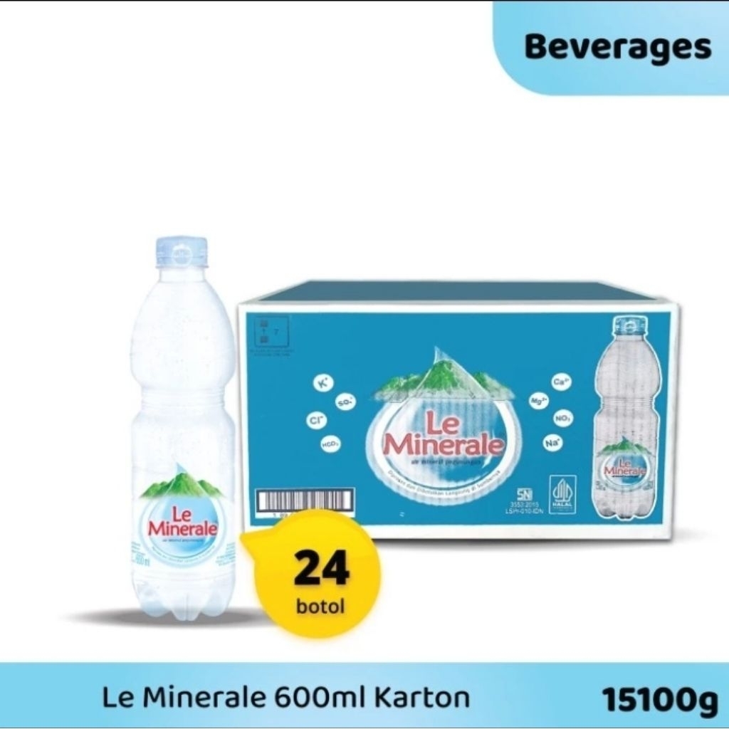 

Le Minerale air mineral 600ml x 24 pcs