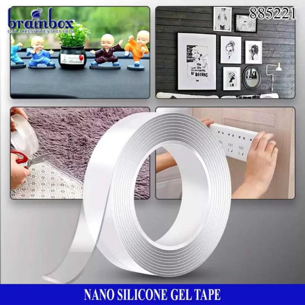 

Nano double tape Mini double tape transparant 1 roll 1 meter