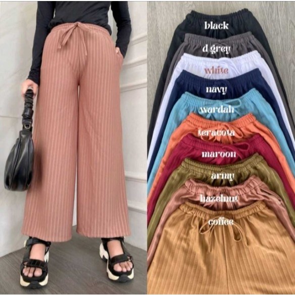 CELANA KULOT KNIT CELANA HITAM KNIT CELANA KNIT HORNET CELANA KNIT CEWEK CELANA BAHAN KNIT HORNET JU