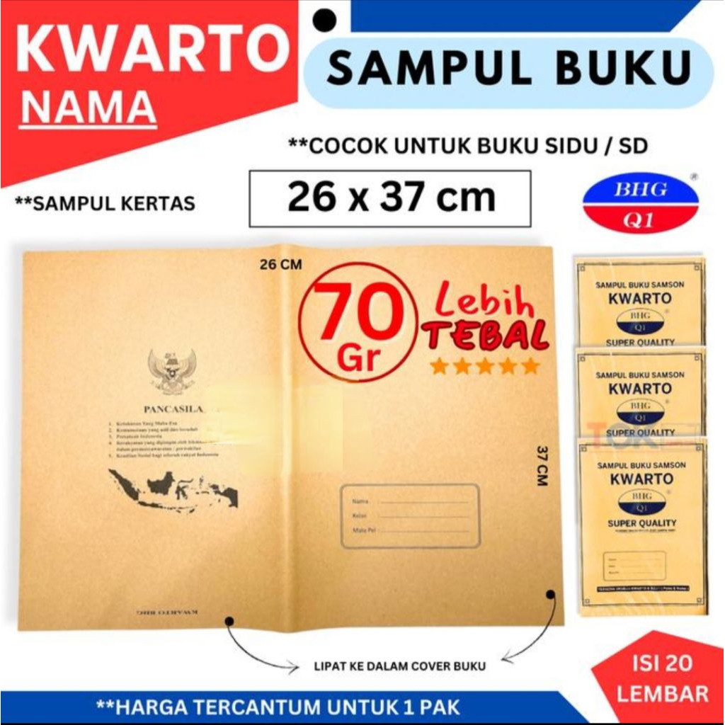 

Sampul Buku Coklat Ukuran KUARTO/SIDU+BONUS