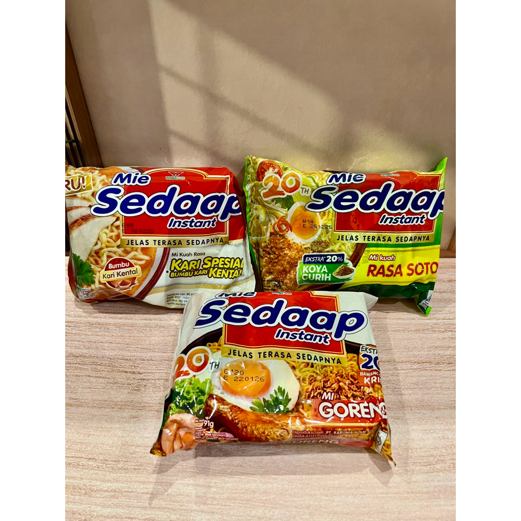

MIE SEDAP GORENG / KUAH / SEDAAP MIE INSTAN